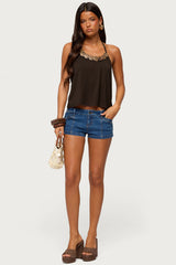 Gale Wood Disc Halter Top