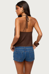 Gale Wood Disc Halter Top