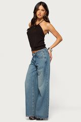 Bondi Cinched Waist Halter Top