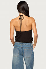 Bondi Cinched Waist Halter Top