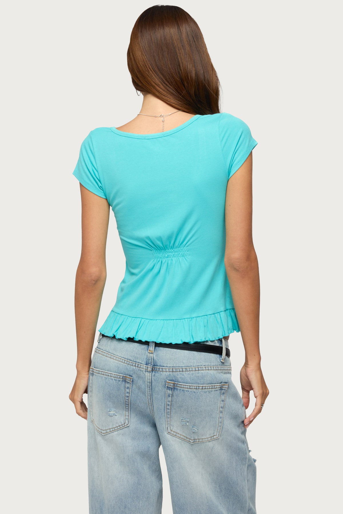 Liliannah Ruffle Babydoll Top