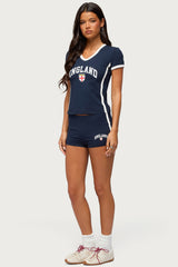 England Girl V Neck T Shirt