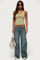 NYC Studded Low Rise Baggy Jeans