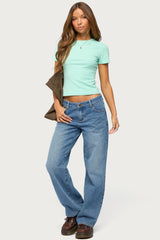 Breslin Low Rise Straight Leg Jeans