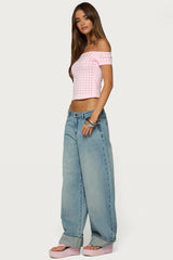 Mack Studded Off Shoulder Top