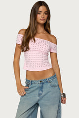 Mack Studded Off Shoulder Top