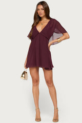 Rosalee Chiffon Babydoll Mini Dress