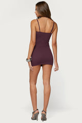 Onyx Abstract Cutout Mini Dress