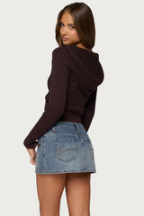 Kimani Cable Knit Hooded Sweater