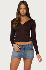 Kimani Cable Knit Hooded Sweater