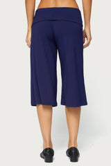 Shirly Wide Leg Foldover Capri Pants