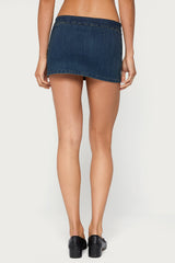 Taliyah Stretchy Denim Mini Skort