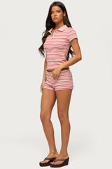 Noelia Striped Polo Top