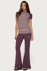 Stay Edikted Stripey Foldover Pants