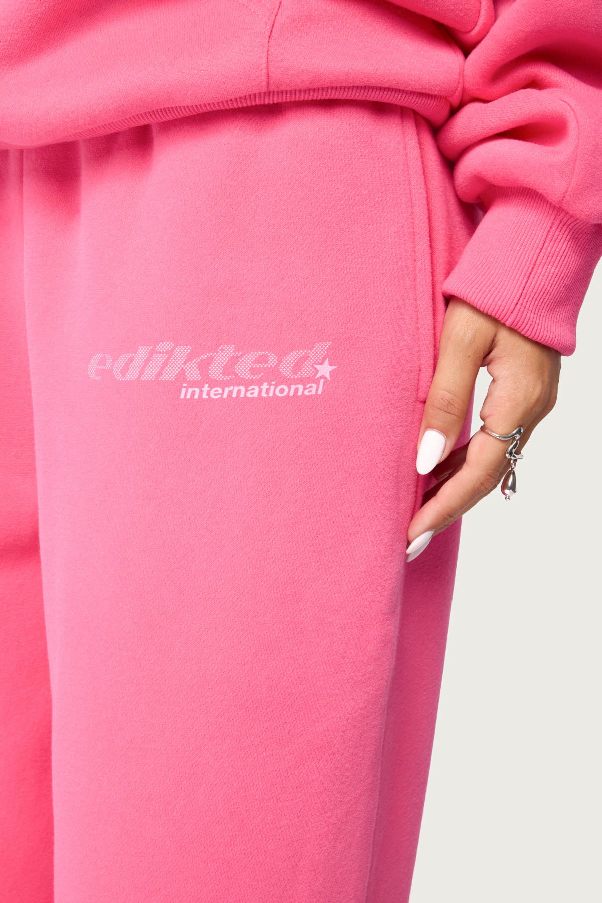 Edikted International Wide Leg Sweatpants