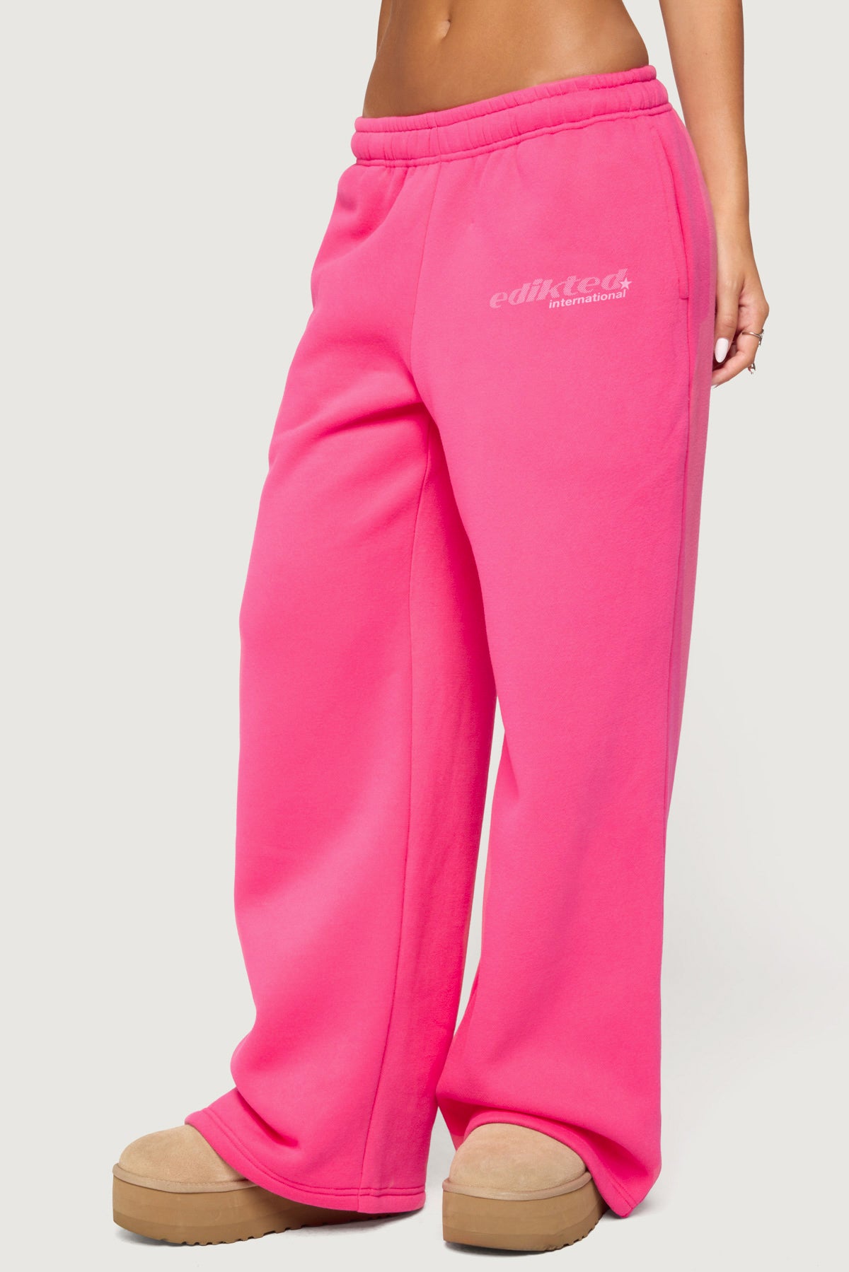 Edikted International Wide Leg Sweatpants