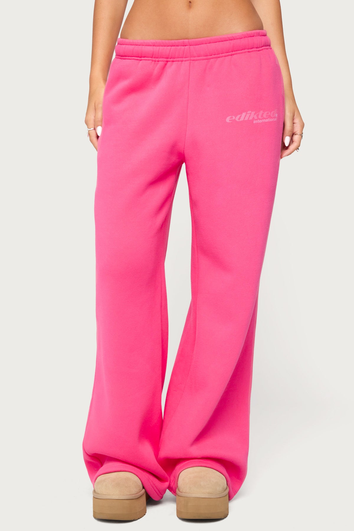 Edikted International Wide Leg Sweatpants