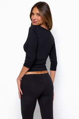 Desi Scoop Neck Quarter Sleeve Top