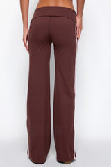 Anica Stripey Mid Rise Foldover Pants
