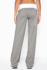 Dayna Contrast Foldover Straight Leg Pants