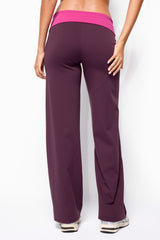 Dayna Contrast Foldover Straight Leg Pants