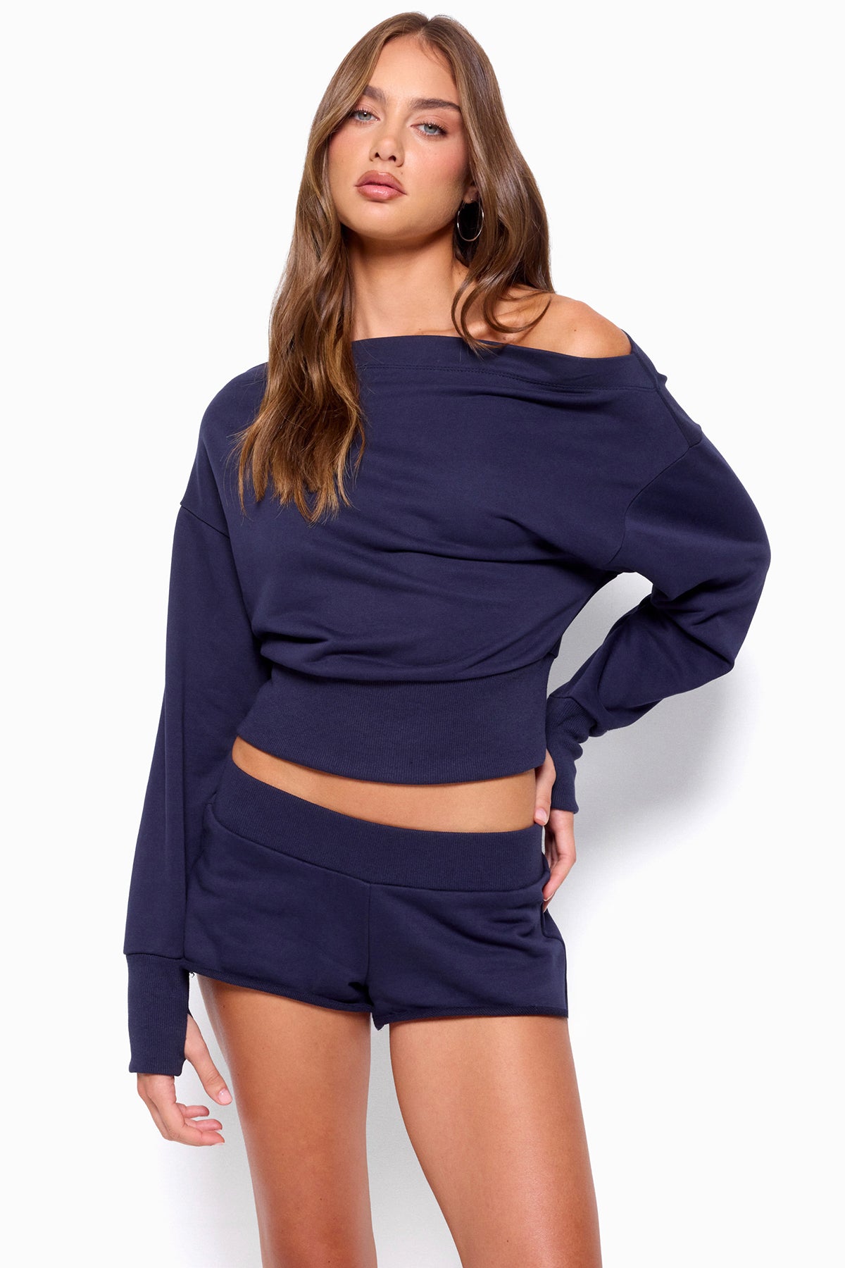 Hennie Off Shoulder Sweatshirt