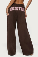 Edikted Glow Rhinestone Sweatpants