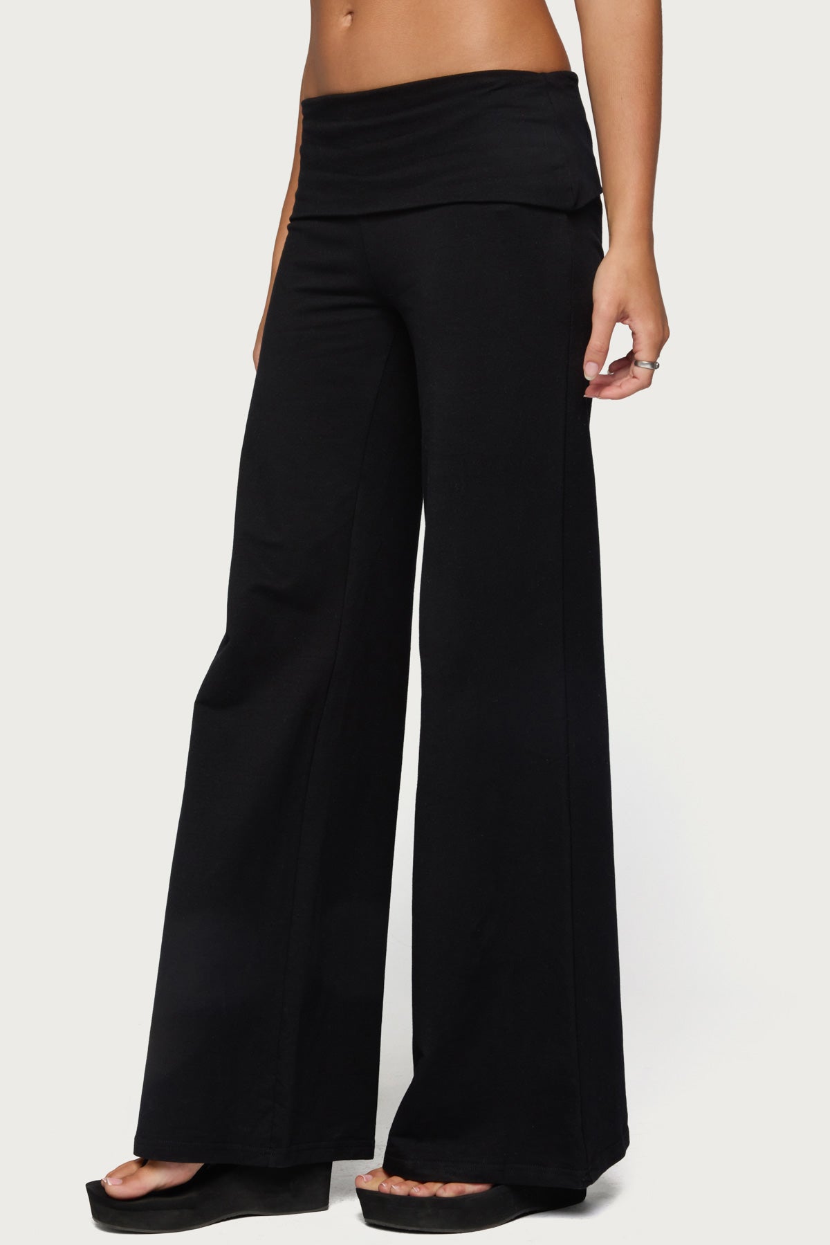Angel Energy Sequin Foldover Pants