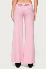 Angel Energy Sequin Foldover Pants