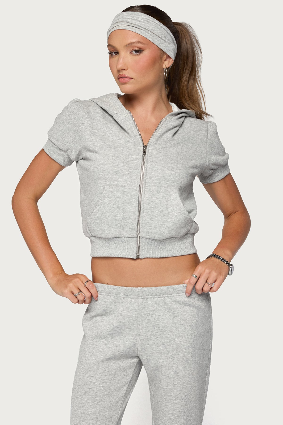 Rachel Short Sleeve Hooded Top