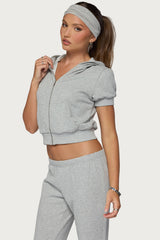 Rachel Short Sleeve Hooded Top