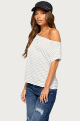 Chanelle Off Shoulder Striped Top