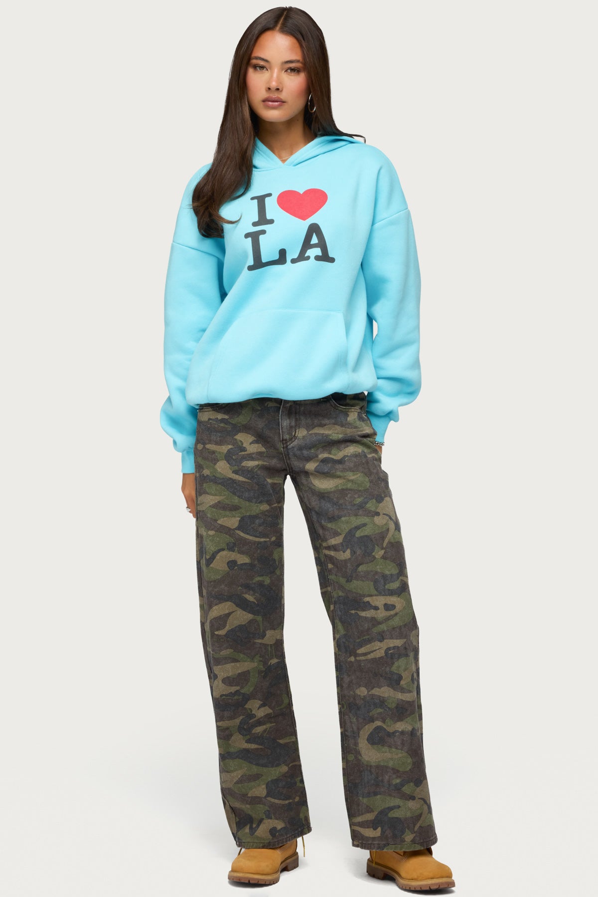 Soya Camo Low Rise Baggy Jeans