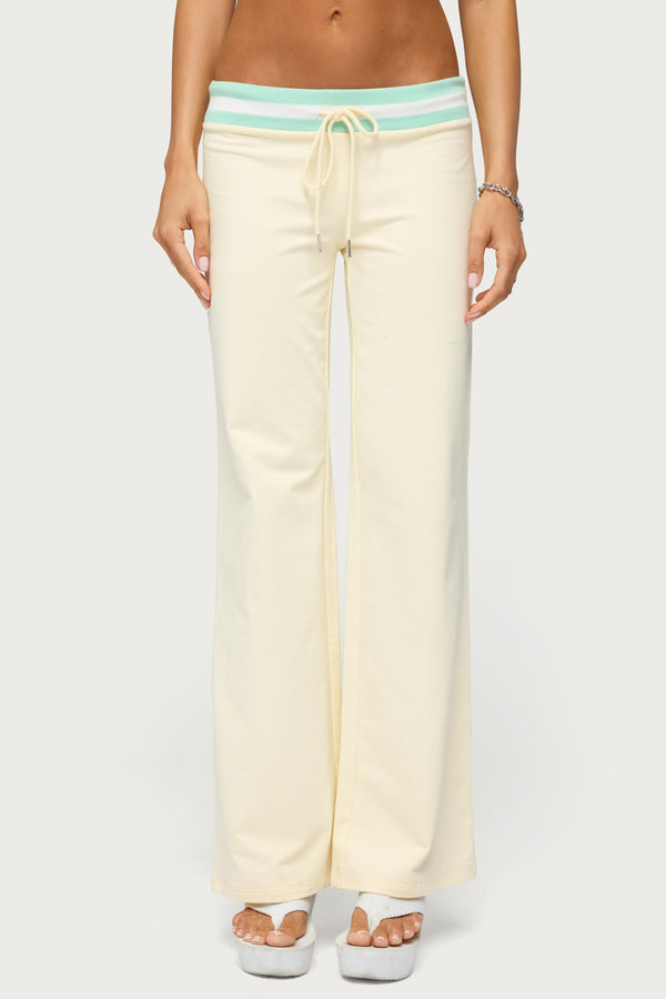 Clioh Contrast Waist Sweatpants