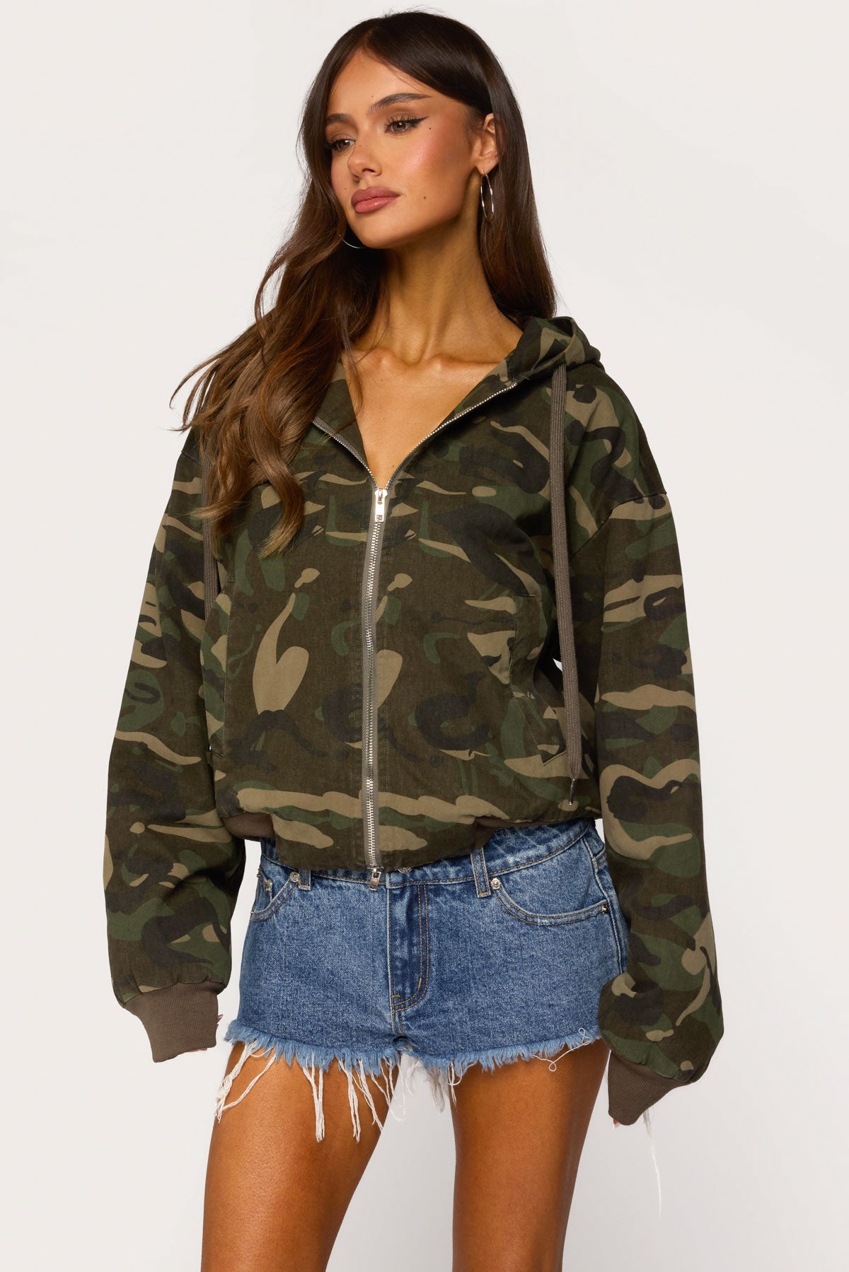 Blanche Camo Hooded Jacket