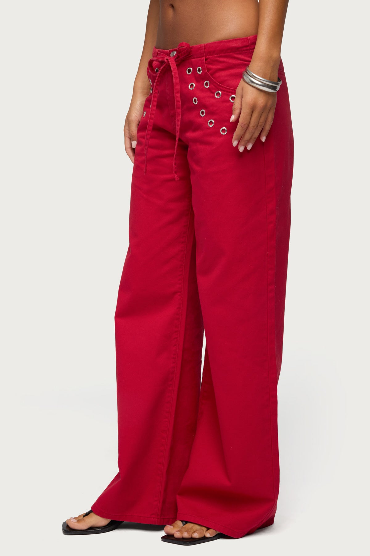 Kala Grommet Low Rise Baggy Jeans