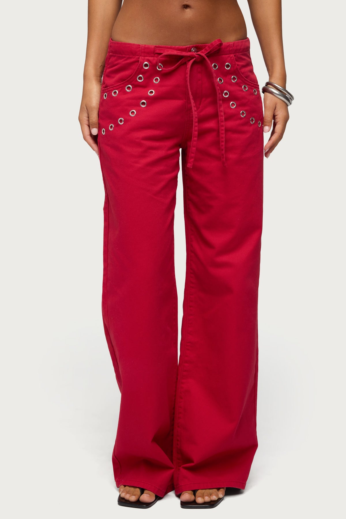 Kala Grommet Low Rise Baggy Jeans
