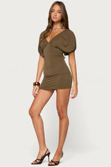 Heloise Puff Sleeve Mini Dress