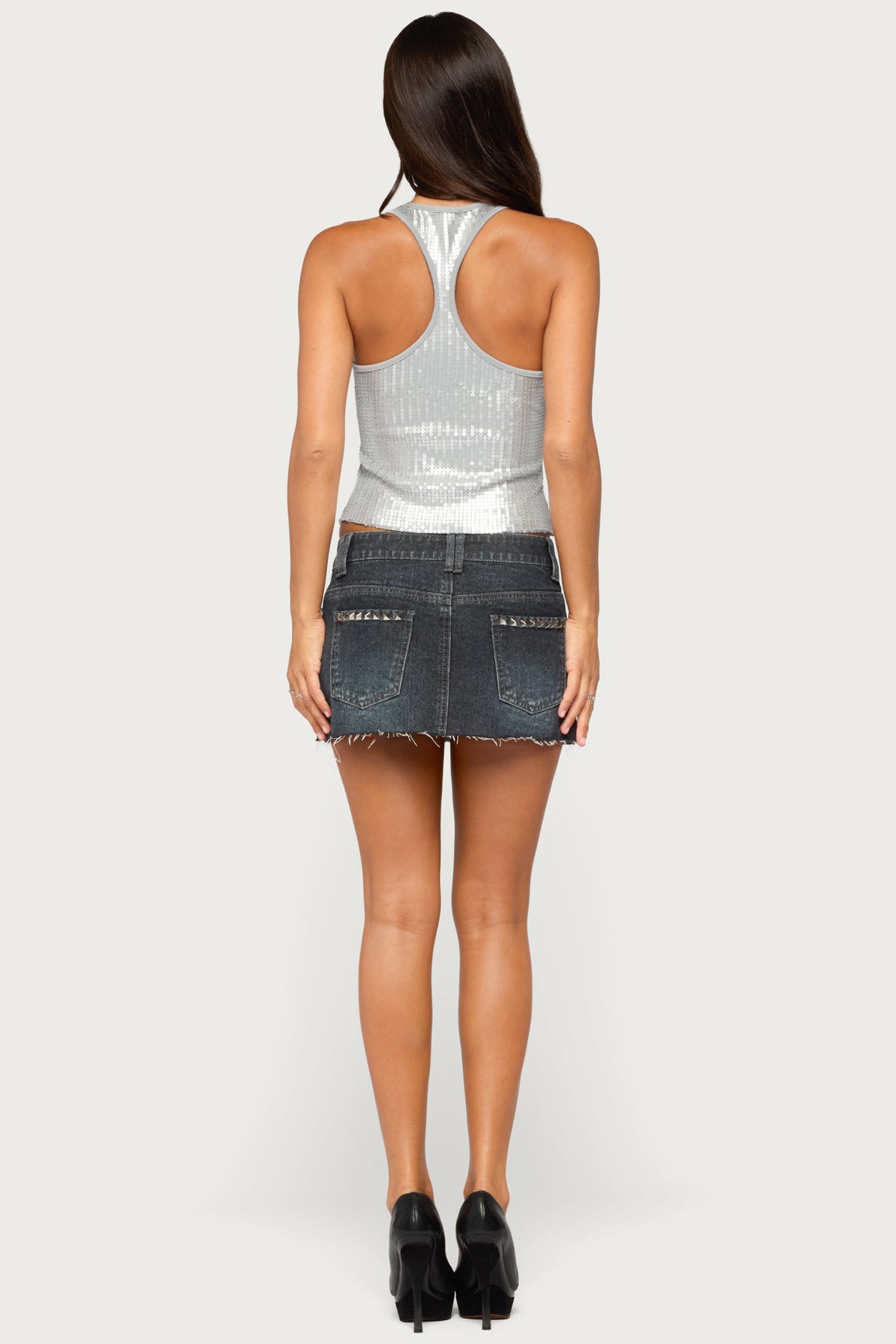 Dyla Sequin Racerback Tank Top