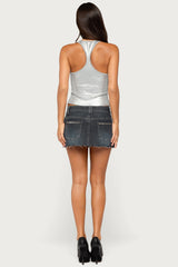 Dyla Sequin Racerback Tank Top