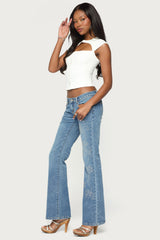Dava Hook & Eye Cutout Corset