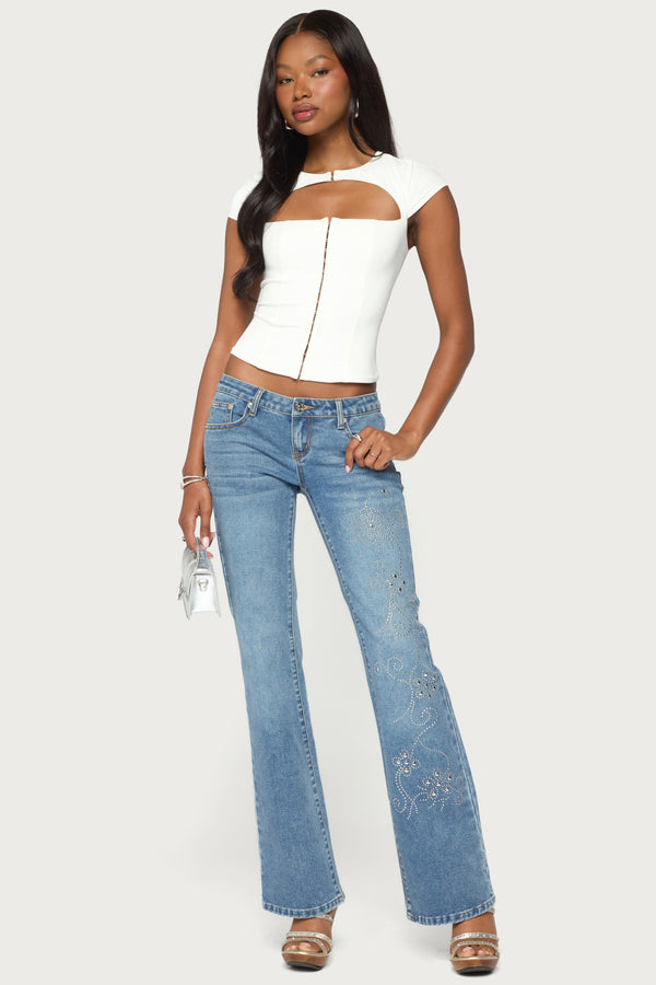 Dava Hook & Eye Cutout Corset