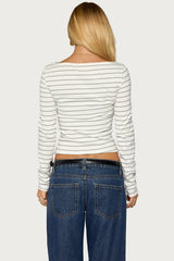 Tamarya Striped Long Sleeve Top
