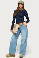 Tamarya Striped Long Sleeve Top