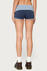 Zeala Contrast Foldover Shorts