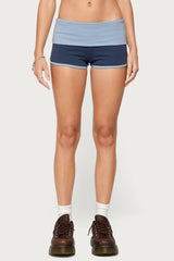 Zeala Contrast Foldover Shorts