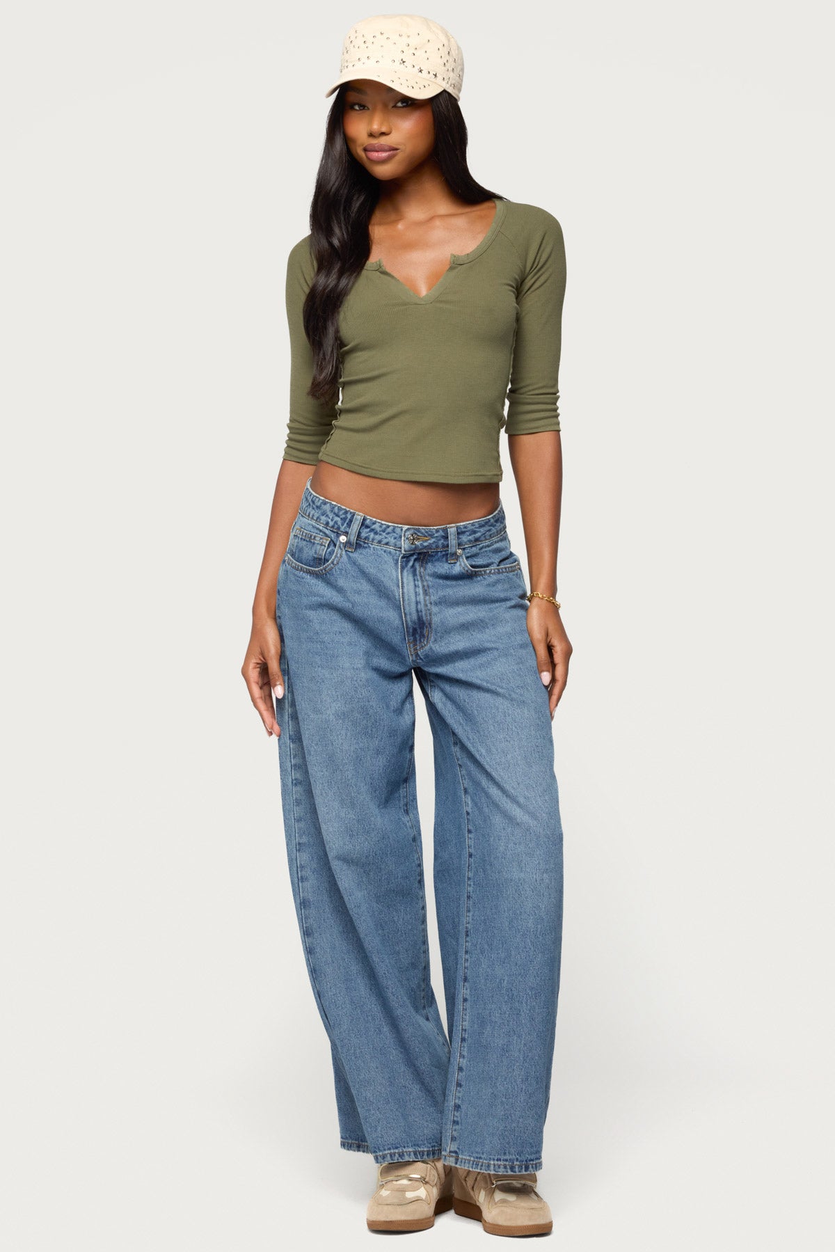 Parla Notch Scoop Neck Top