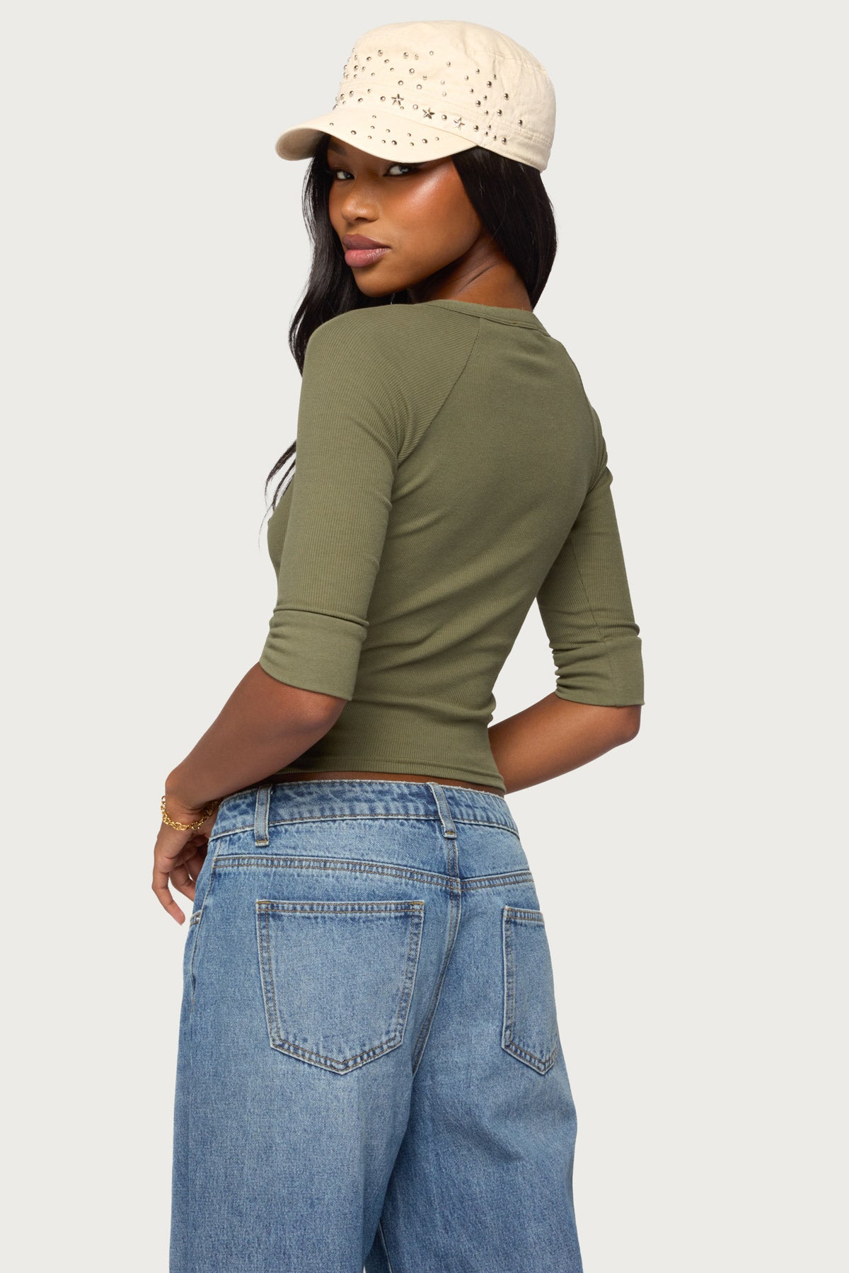 Parla Notch Scoop Neck Top