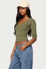 Parla Notch Scoop Neck Top
