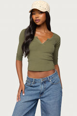 Parla Notch Scoop Neck Top